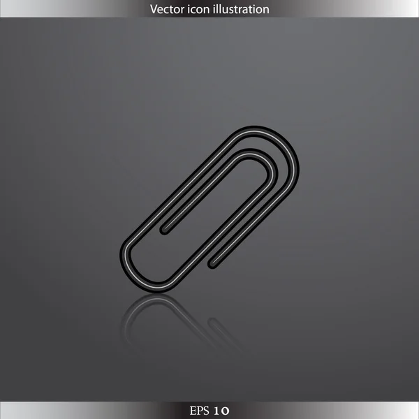 Vector paper clip web icon — Stock Vector