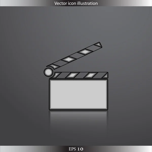 Vector clapperboard icono web — Archivo Imágenes Vectoriales
