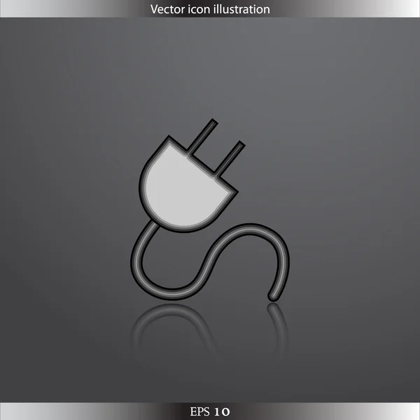 Vektor elektrischer Stecker Web-Symbol — Stockvektor