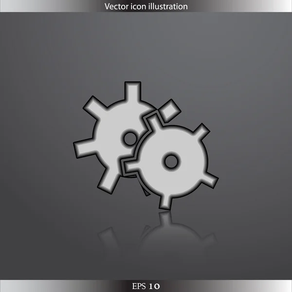 Vector icon of gears — Stock Vector