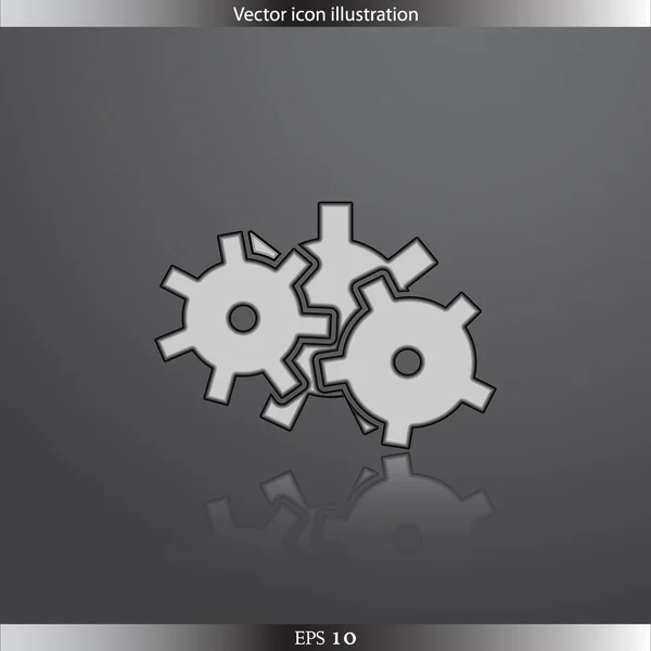 Vector icon of gears — Stock Vector