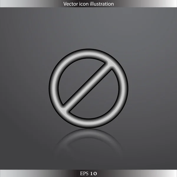 Vector no permitido signo web icono — Archivo Imágenes Vectoriales
