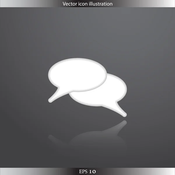 Vector voz burbuja icono web — Vector de stock