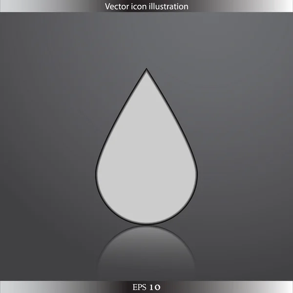 Vector drop web flat icon — Stock Vector