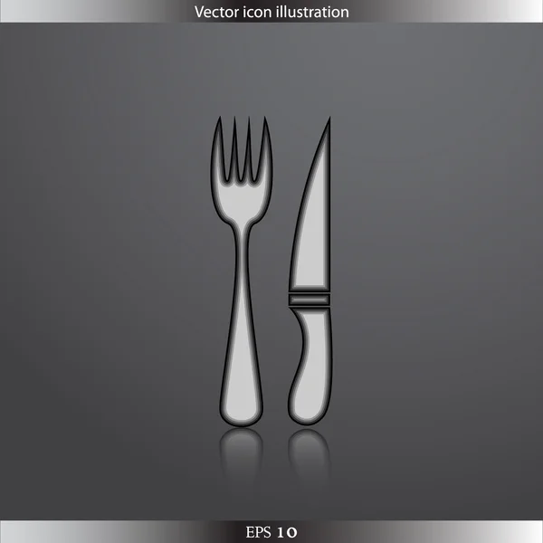 矢量餐具和餐具 web 平面图标 — 图库矢量图片
