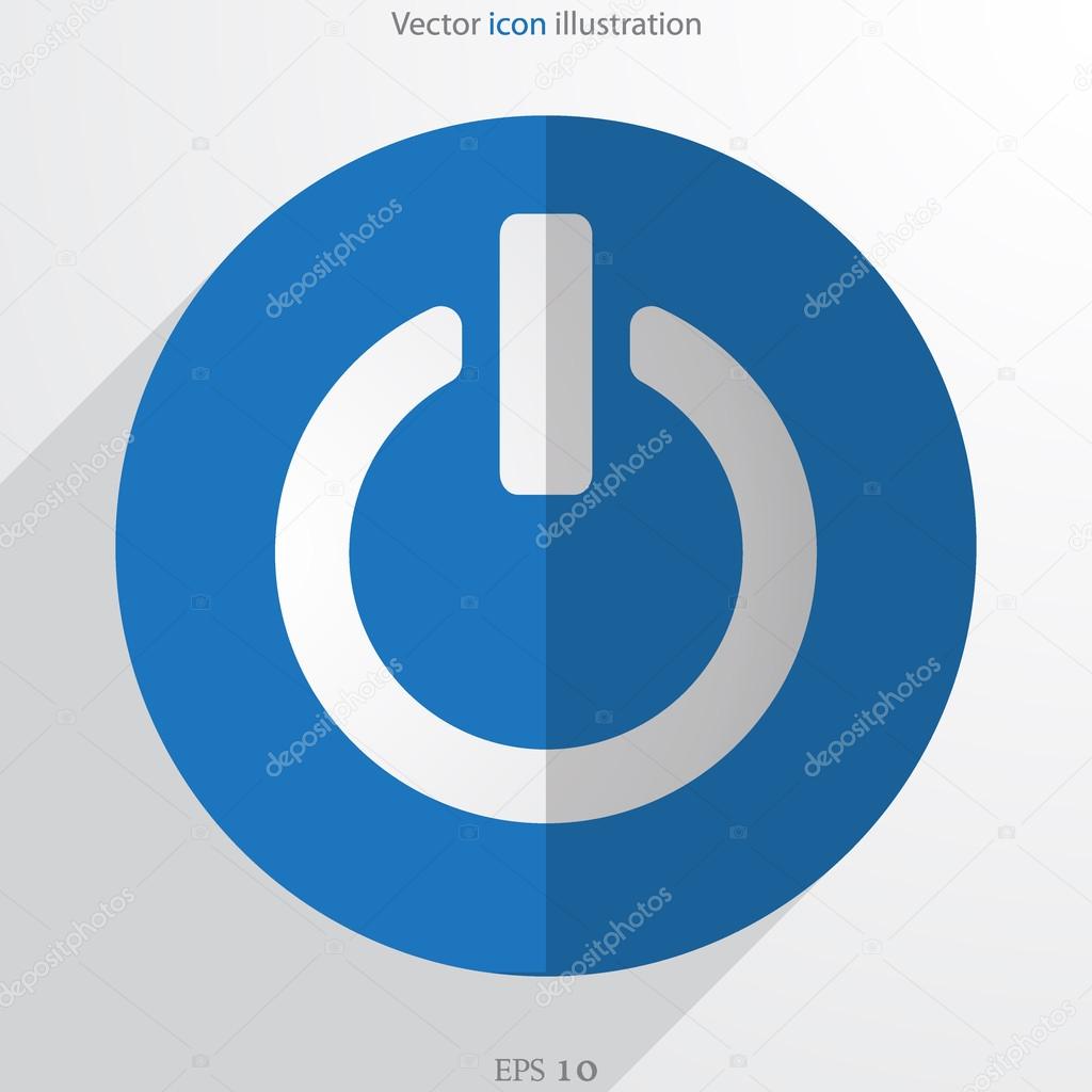 Vector on off switch web flat icon