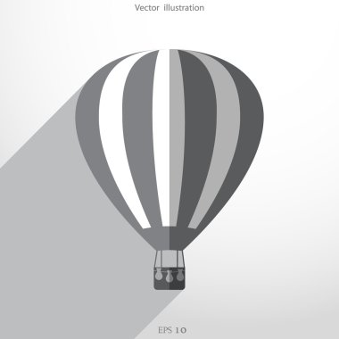 sıcak hava balon web düz simgesi