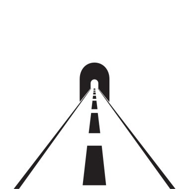 Tünel web düz simgesi olan yol