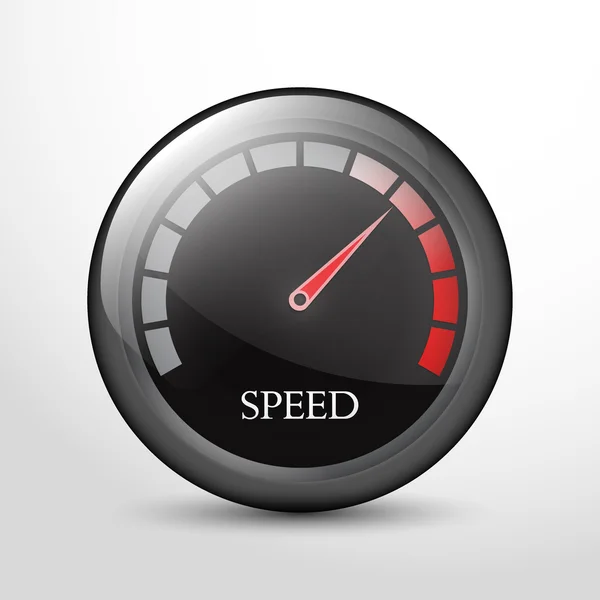 Speedometer web flat icon — Stock Vector