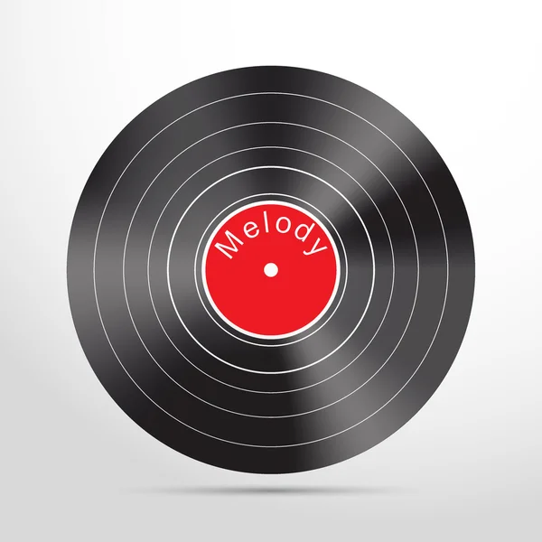 Vinyle disque web plat icône — Image vectorielle