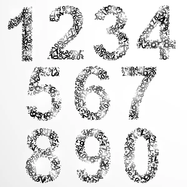 Numeri vettoriali dal set di numeri . — Vettoriale Stock