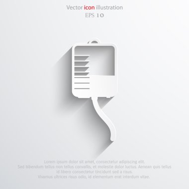 Vektör tıbbi damlalık düz simgesi.