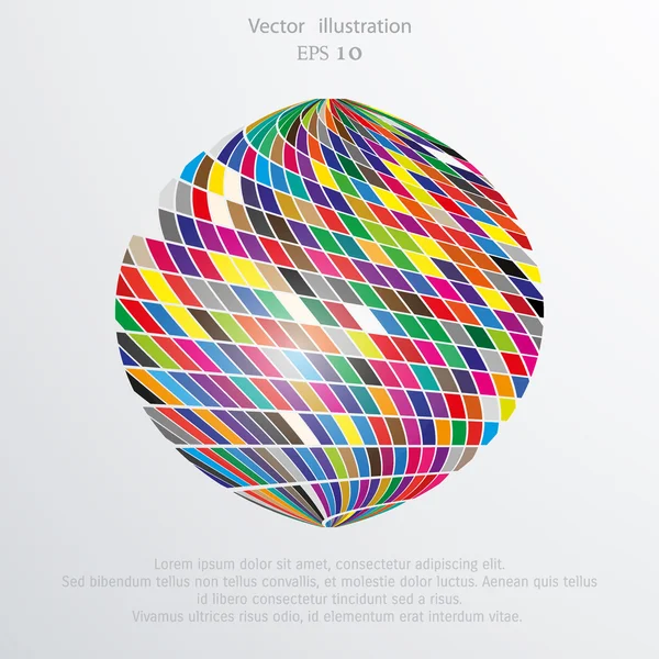 Vector esfera de mosaico abstracto . — Vector de stock