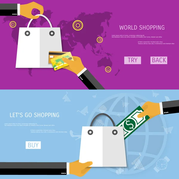 Vetor conceito de compras online —  Vetores de Stock