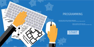 programlama ve kodlama vektör düz kavramı