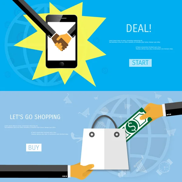 Vector online shopping concept — Stock Vector