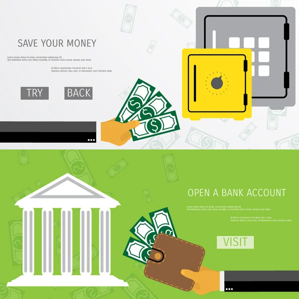 Business concept for online internet banking — Stok Vektör