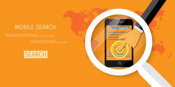 World and mobile search — Stockvector