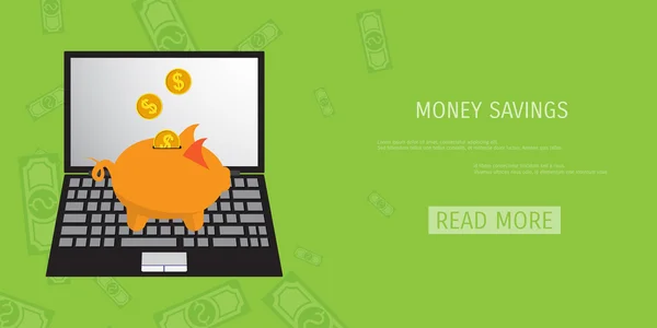 Vector money savings concept — Stockvector