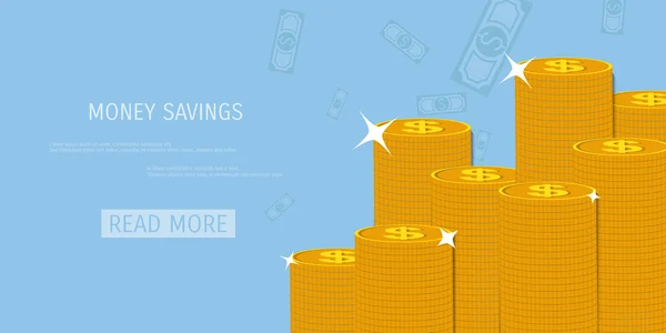 Vector money savings concept — 스톡 벡터