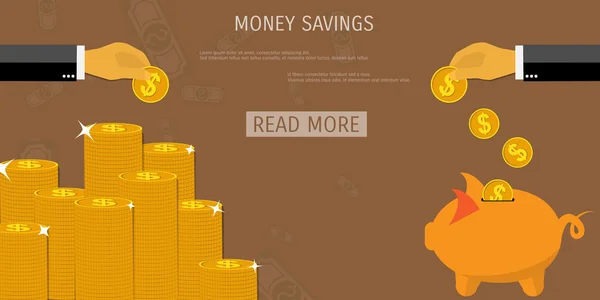 Vector money savings concept — Stock vektor