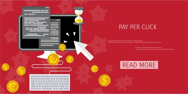 Vektor pay per click concept — Stockvektor