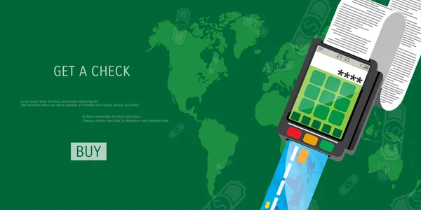 Pagamento vetorial por ilustração do conceito de cartão . —  Vetores de Stock