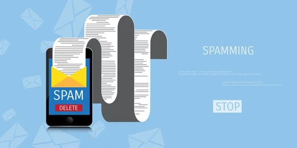 Vector spam web pictogram. — Stockvector