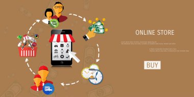 vektör online alışveriş kavramı