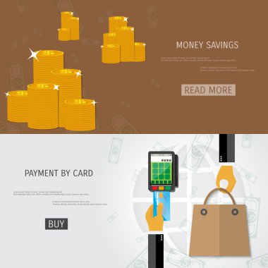 Vector money savings concept