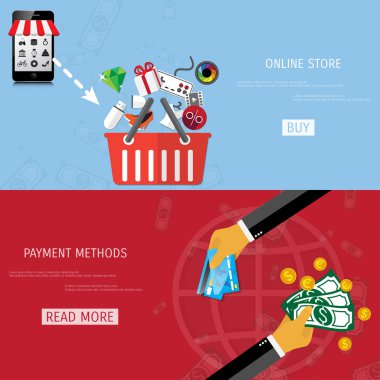 vektör online alışveriş kavramı