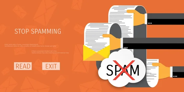 Vector spam web pictogram. — Stockvector