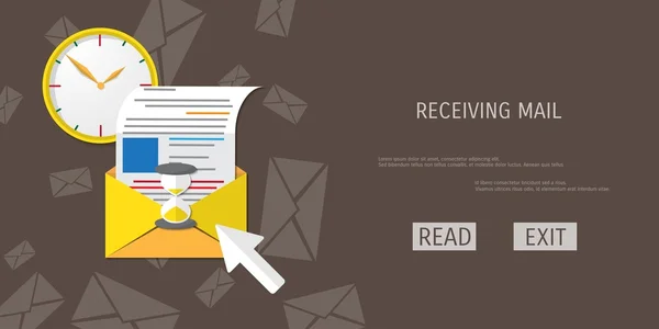 Vector receive mail web icon. — Stok Vektör