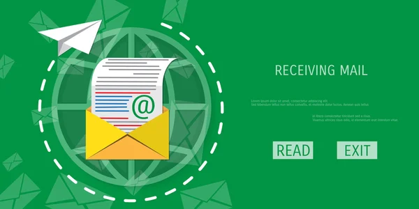 Vector receive mail web icon. — 스톡 벡터