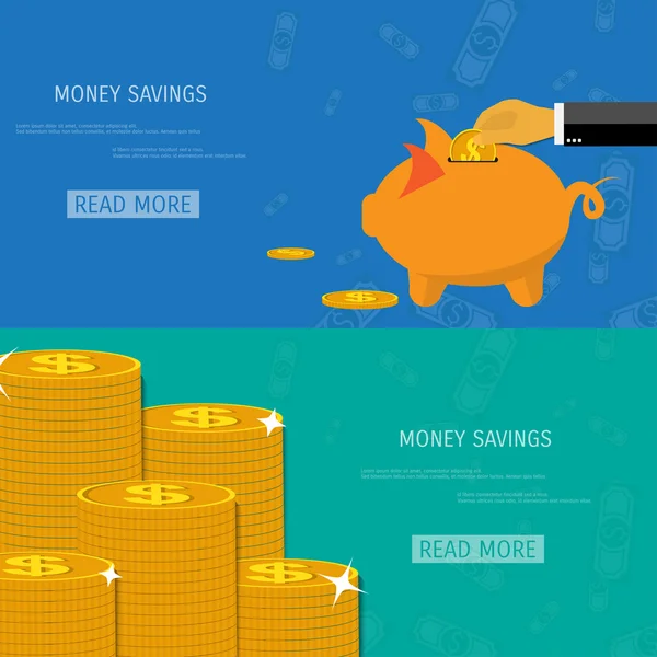 Vetor conceito de poupança de dinheiro —  Vetores de Stock