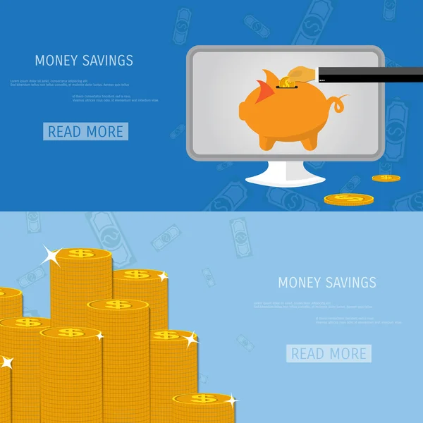 Vector money savings concept — 스톡 벡터