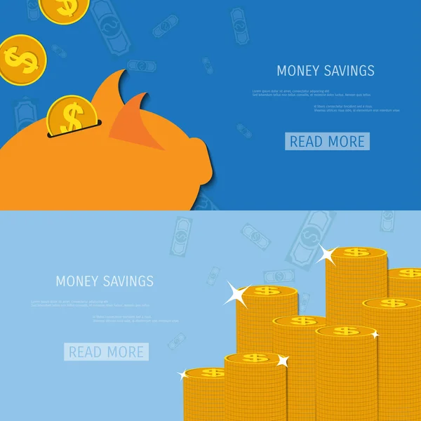 Векторна концепція заощадження грошей — стоковий вектор