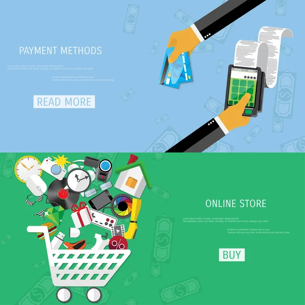 Vector online shopping concept — Stock Vector