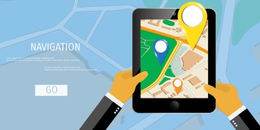 Vektör düz kavramı dünya seyahat ve Turizm.