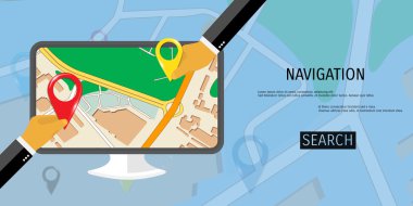 Vektör düz kavramı dünya seyahat ve Turizm.