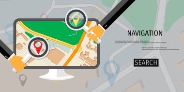 Vektör düz kavramı dünya seyahat ve Turizm.