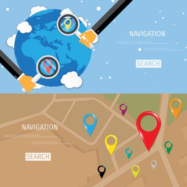 Vektör düz kavramı dünya seyahat ve Turizm.