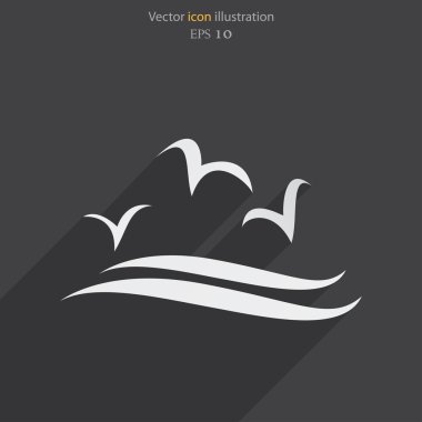 Vektör deniz martı simgesi