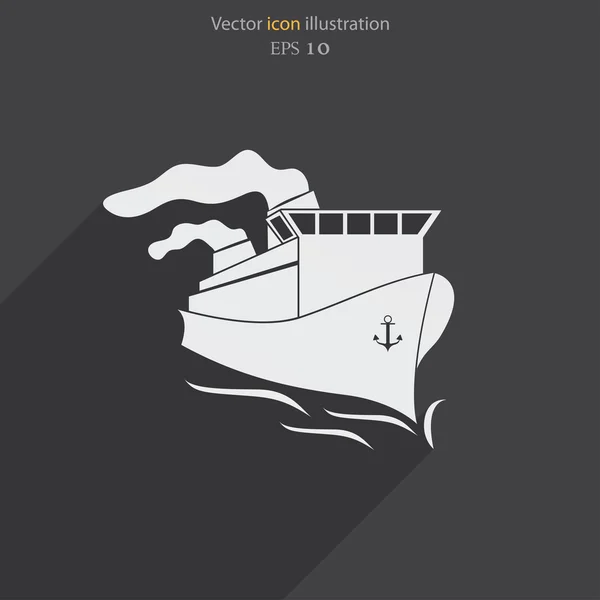 Icono de nave vectorial — Vector de stock