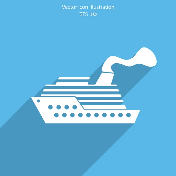 Icono de nave vectorial — Vector de stock