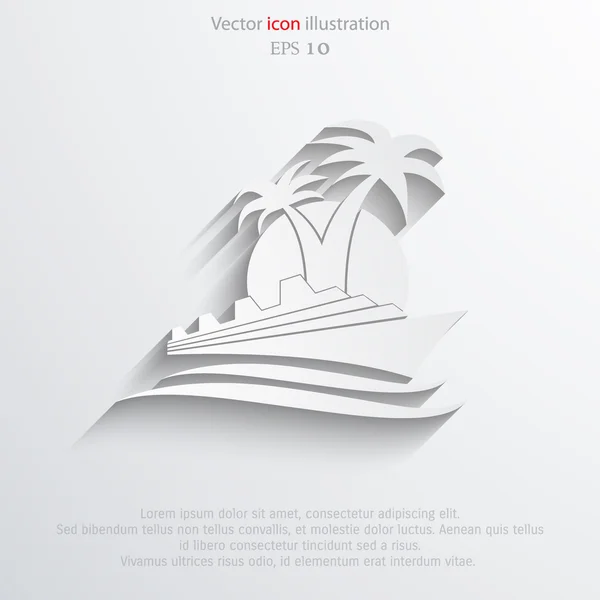 Ikona lodi vektor — Stockový vektor