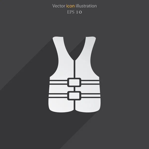 Vetor ícone jaqueta de vida —  Vetores de Stock