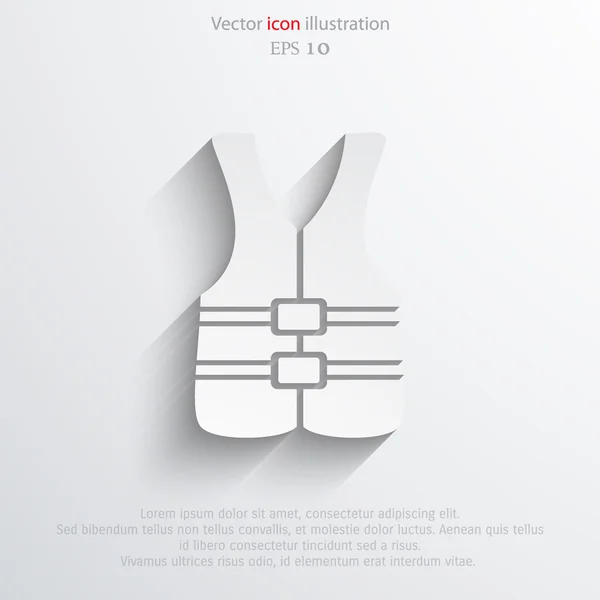 Vektorové ikony záchranná vesta — Stockový vektor