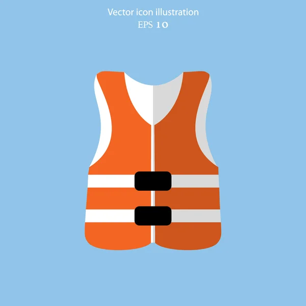 Vector icono chaleco salvavidas — Vector de stock