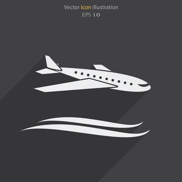 Vector resor flygplan ikonen — Stock vektor